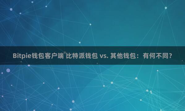 Bitpie钱包客户端 比特派钱包 vs. 其他钱包：有何不