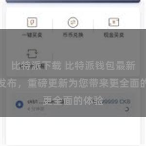 比特派下载 比特派钱包最新版本发布，重磅更新为您带来更全面的体验