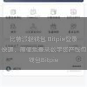 比特派轻钱包 Bitpie登录教程，快速、简便地登录数字资产钱包Bitpie